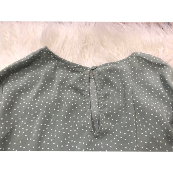 Mint green polka dot blouse - Picture 5 of 5
